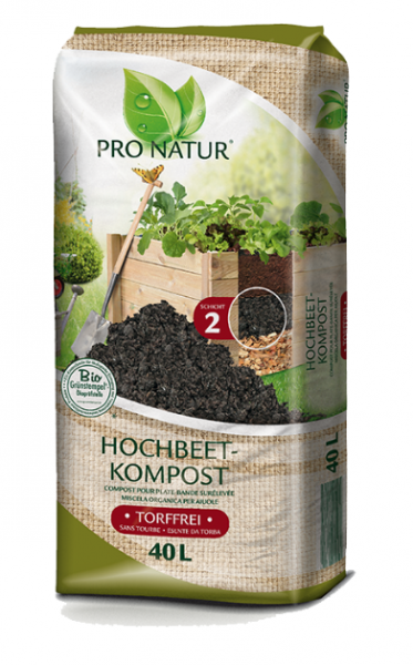 PRO NATUR Bio Hochbeet-Kompost torffrei 40 L Selbstabholung